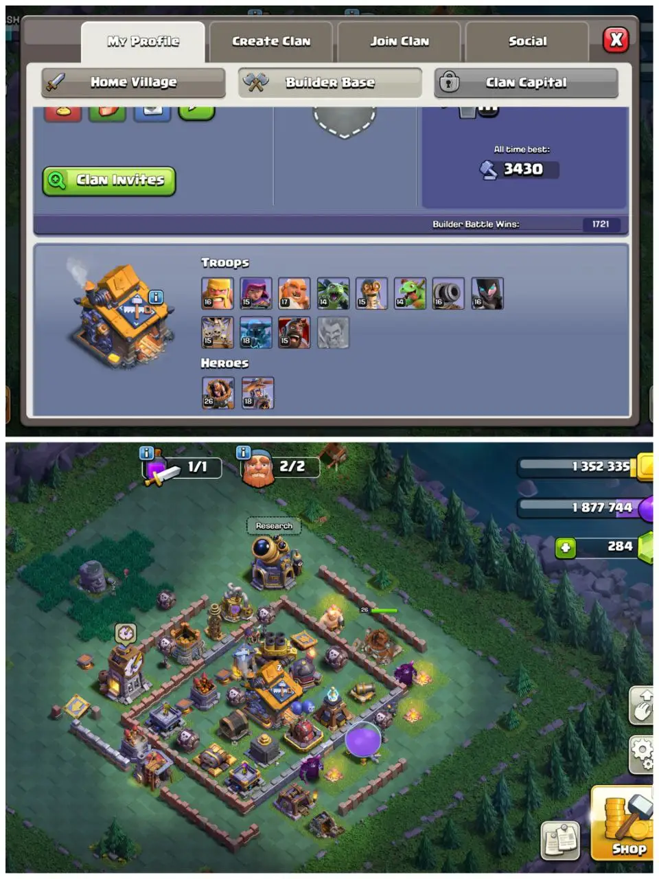 ⚡ Semi-Max TH13 🛡️ | 🌟 Legend Touched | 📖 FB-12 | 🏅 386 CWL Medals | ✏️ 500 Renames | 🦸♂️ Heroes 63/65/45/39/12 | 🚀 Instant Delivery