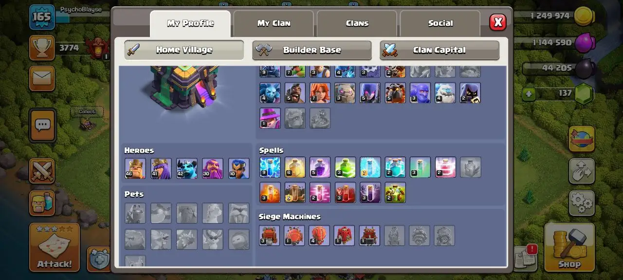  [#771] SEMI-MAX TH14 | 46-41-42-30-10 HEROES | SOME MAGIC ITEMS | 500 RENAME | INSTANT DELIVERY