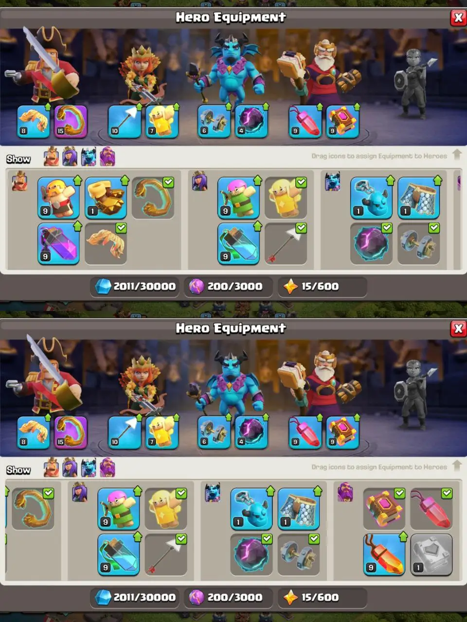 [#764] SEMI-MAX TH 13 | 57-60-40-32 HEROES | SOME MAGIC ITEMS | FREE RENAME | BEST EQUIPMENT | 4 TOTAL SKIN | INSTANT DELIVERY