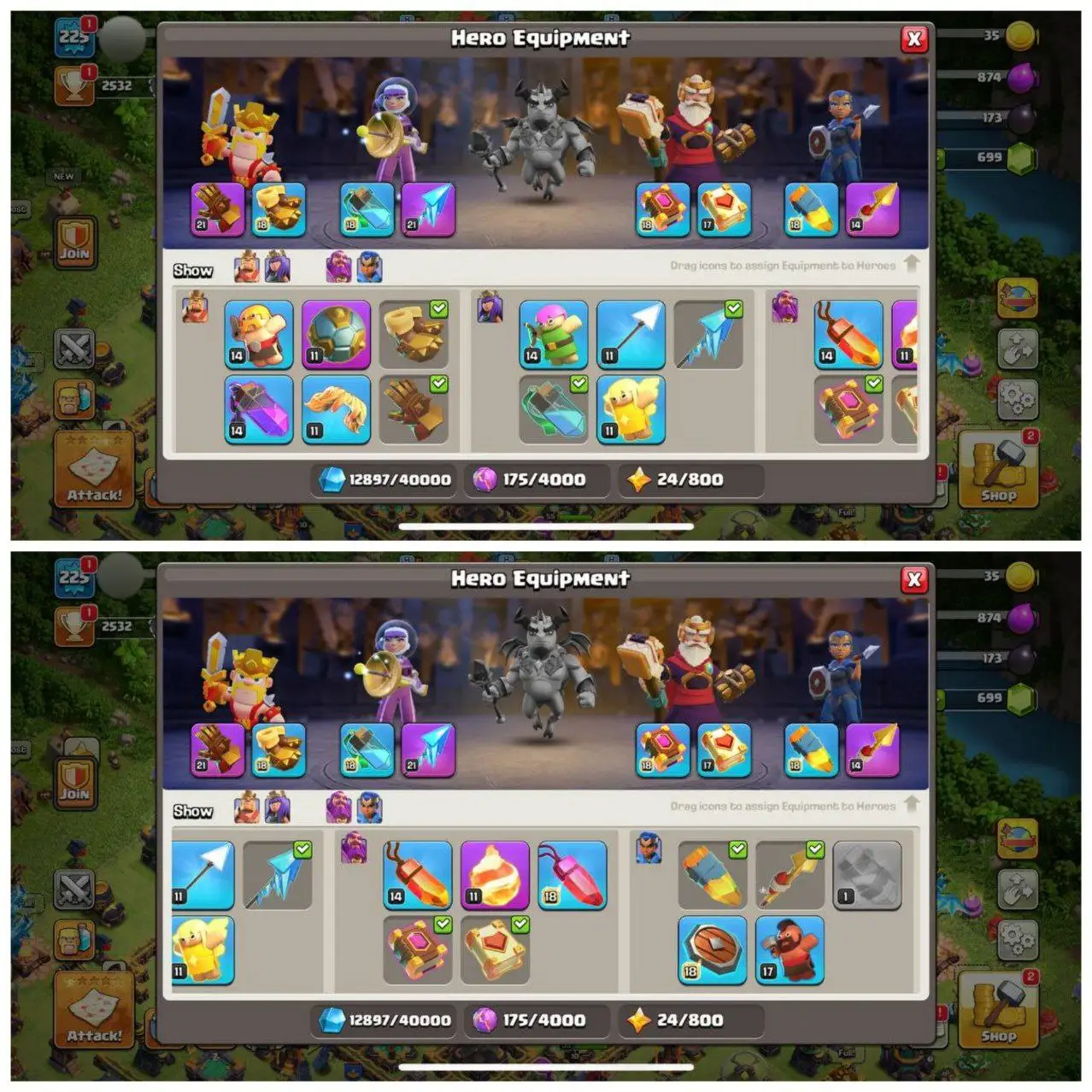 {STRONG ACCOUNT} TH14 PURE MAX⚡️5 EPIC EQUIPMENTS⚡️XP-225⚡️HERO 80-80-55-30 ⚡️  MAXED WALLS⚡️126 CWL MEDALS⚡️MAGIC ITEMS⚡️OP LAB⚡️INSTANT DELIVERY 🚚