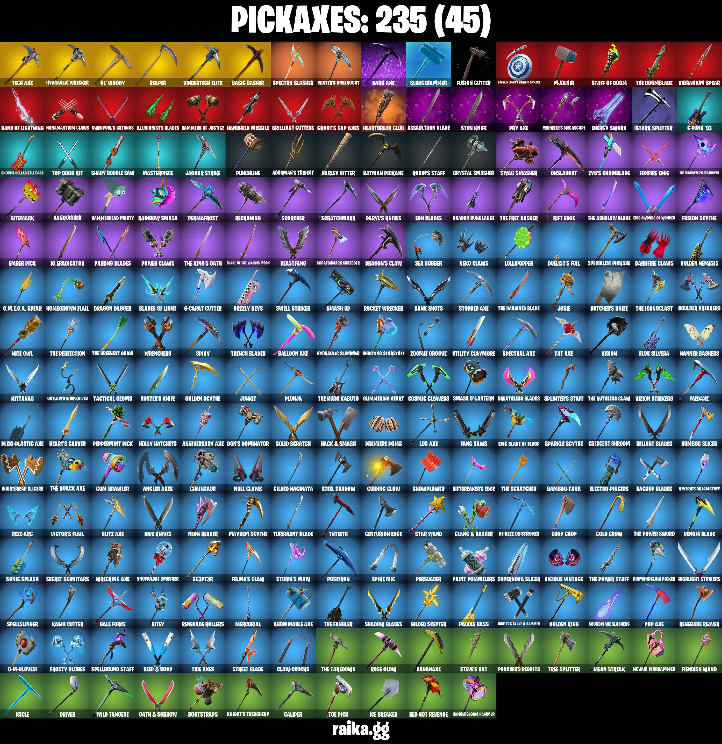 [PC/XBOX] 248 skins | Travis Scott | OG STW | Astro Jack | Gold Midas | Gold Brutus | Gold Meowscles | Backlash | Calamity | Enforcer