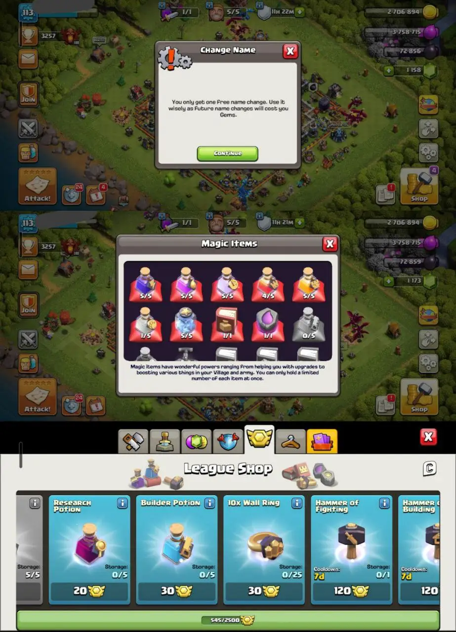 💎 TH13 HOT DEAL 💎 | 3660 ATB ⚔️ | 14 EQUIPS 🛠 | HEROES 40-47-35-16-13 👑 | MAGIC ITEMS + CWL LOOT 💰 | RENAME ✅ | FAST DELIVERY 🚀