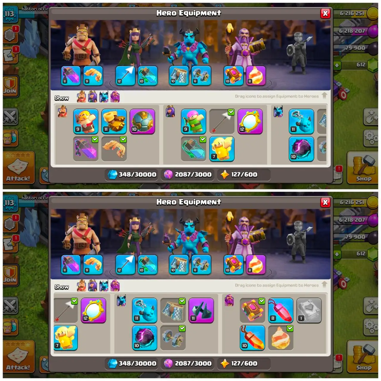 [VP] [#1509] SEMI-MAX TH 12 | 52-52-32-21 HEROES | 288 CWL MEDALS | SOME MAGIC ITEMS | FREE RENAME | BEST EQUIPMENT | INSTANT DELIVERY