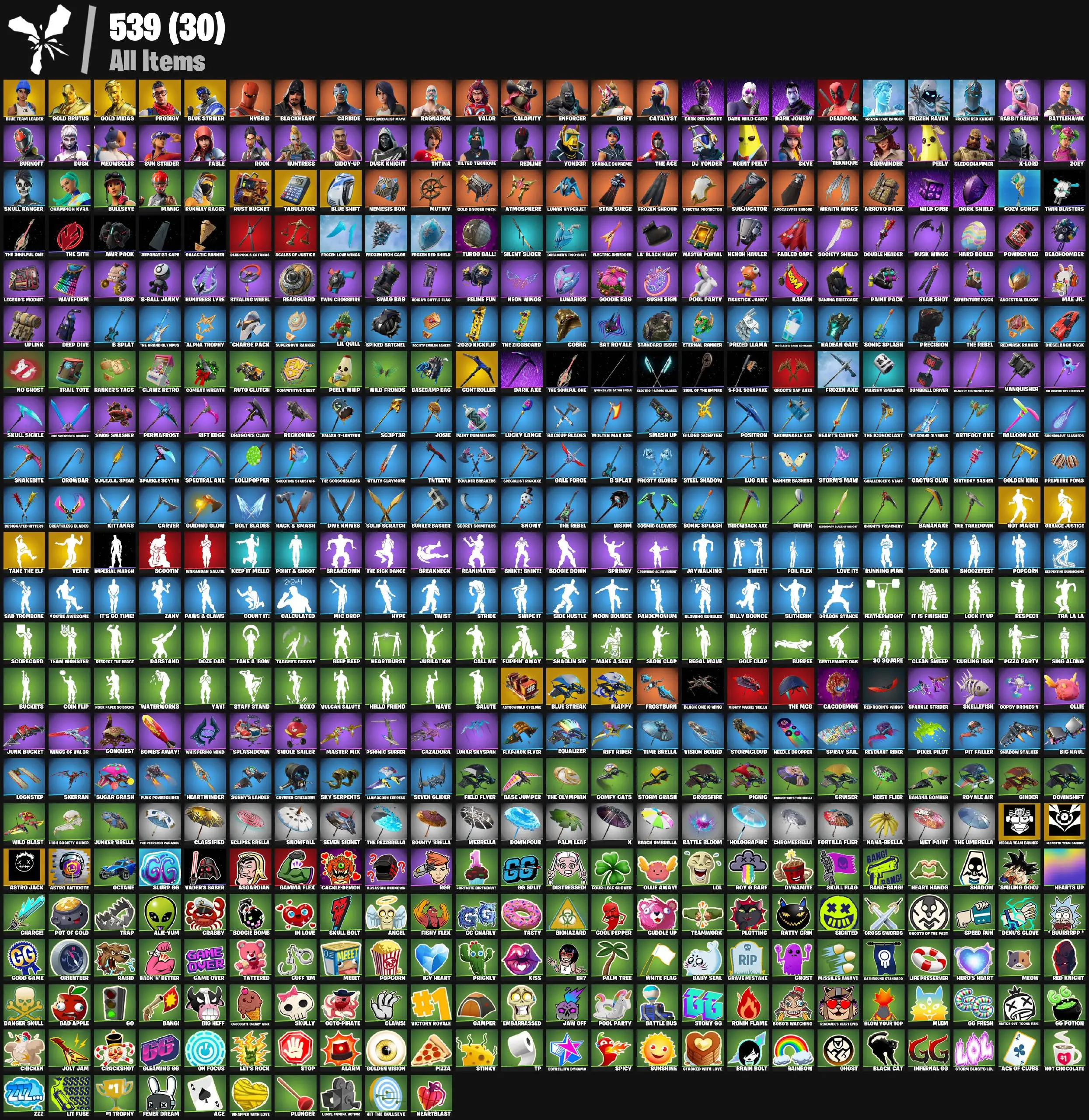 [PC/XBOX] 53 skins | Blue Team Leader | Gold Brutus | Gold Midas | Blue Striker | Prodigy | Blue Shift | Rust Bucket | Tabulator | Turbo Ball! 