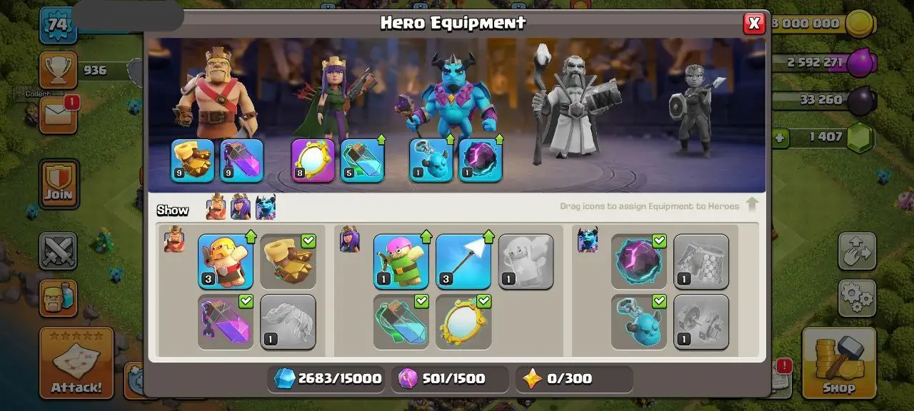 💎 [US LOCAL]TH-9 DEAL | NEAR MAX | MAGIC ITEMS | EPIC EQUIP| GOOD DEFENSE - HERO'S 29-27-10 | RENAME -500  |QUICK DELIVERY ✅