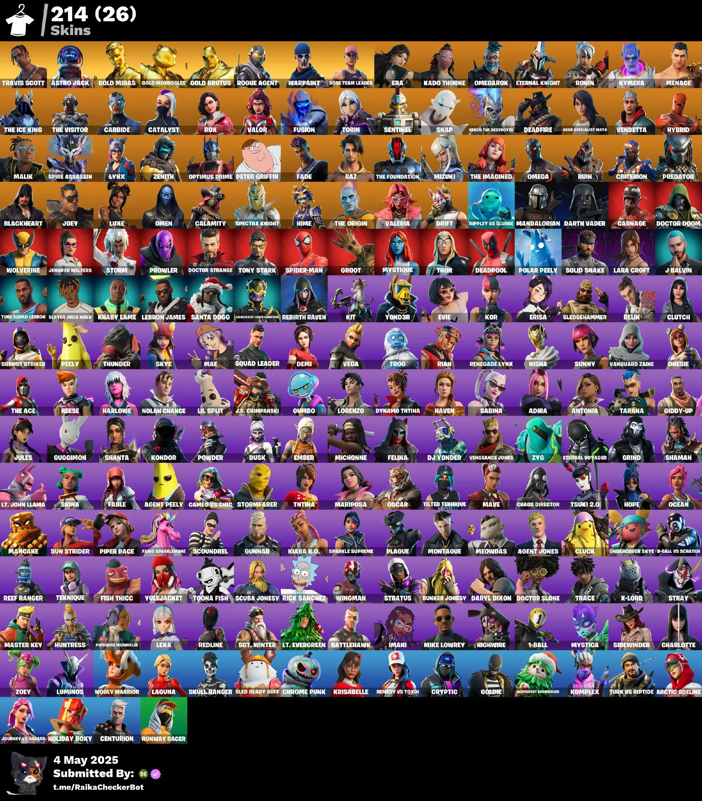 214 Skins · OG STW · Travis Scott, Astro Jack, Gold Midas & More! 🚀