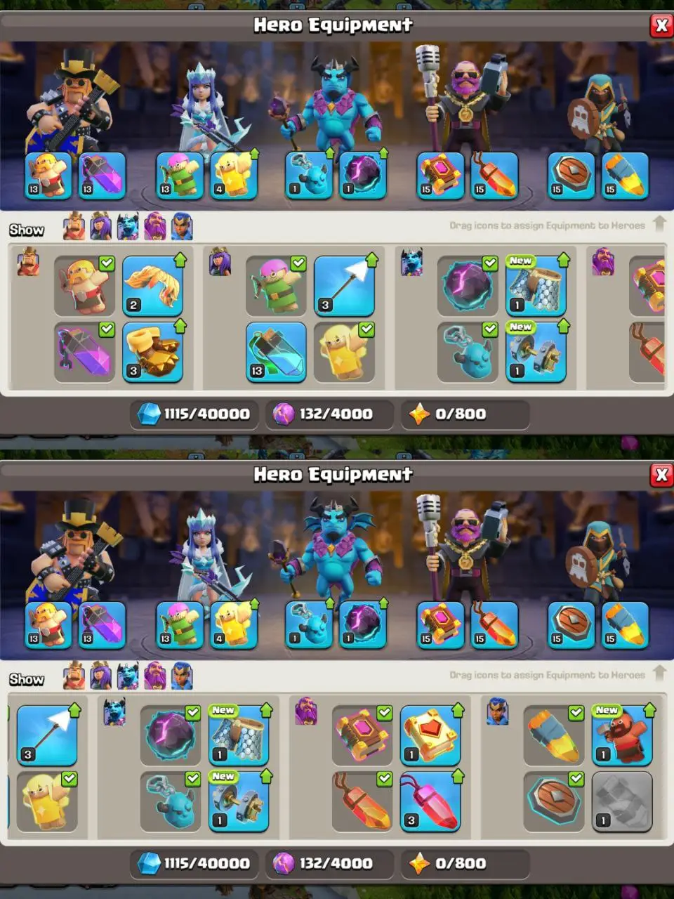 [#634] SEMI-MAX TH 16 | 75-76-60-63-33 HEROES | SOME MAGIC ITEMS | 1500 HEROES SKIN | 253 CWL MEDALS | NICE EQUIPMENT | 6 HEROES SKIN | INSTANT DELIVERY