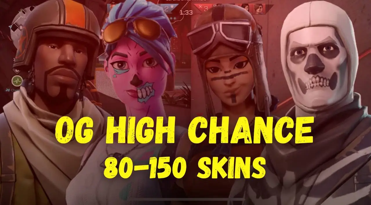 【+80 SKINS】With  Travis Scott | OG STW | IKONIK | Wildcat | Galaxy | Sparkle Specialist | Black Knight | Merry Mint Axe | OG Skull Trooper | OG GHOUL TROOPER or Other Skins .