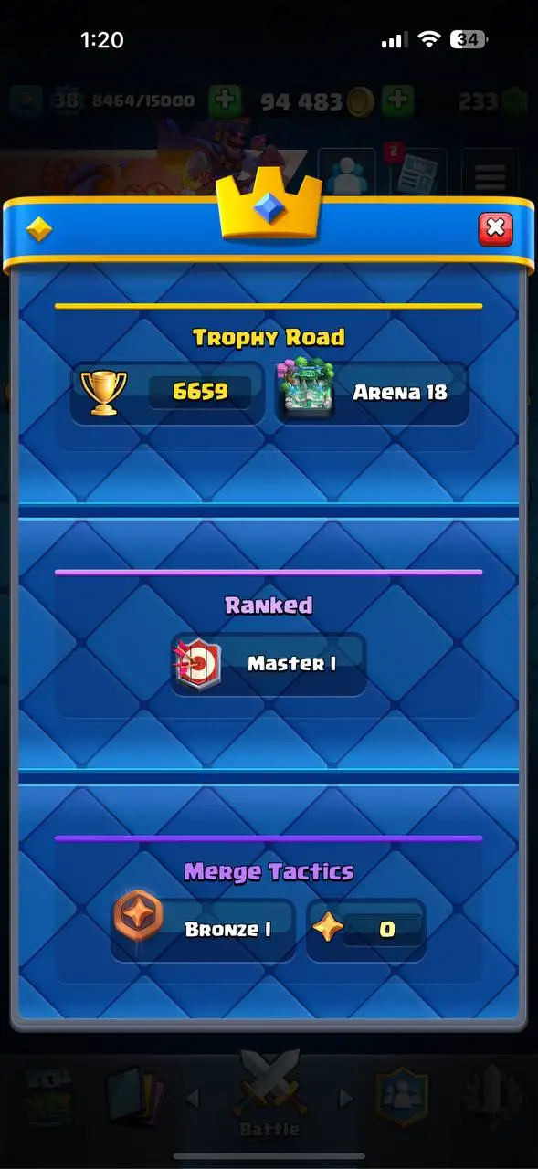 Clash royale 6659 trophy