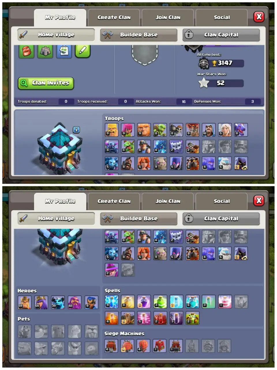 ⚡ Semi-Max TH13 🛡️ | 🔥 RS-7 | 🏅 111 CWL Medals | ✏️ 500 Renames | 🦸♂️ Heroes 69/64/39/48/9 | 🚀 Instant Delivery