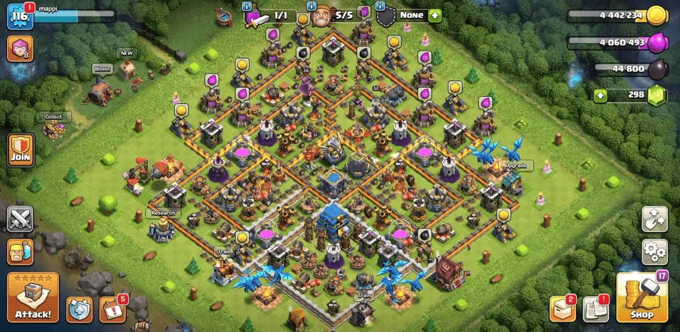 🔥 TH12 • Lvl 116 • Queen 52 • King 51 • Warden 30 • Strong Base • Clean & Active 🔥