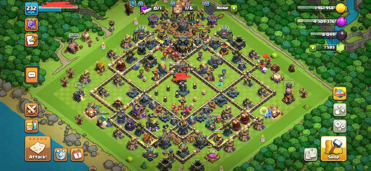 π° ALMOST MAX TH-17 π₯ | π ALL HEROES MAX | βοΈ 18 MAX EQUIPMENTS | π― XP LEVEL 232 π§©| MAX DEFENSE βοΈ| 11X HERO SKINS π| 2089 WAR STAR βοΈ| 5557 ATB π₯| 1278 CWL MEDALS π | RENAME π| FAST DELIVERED π