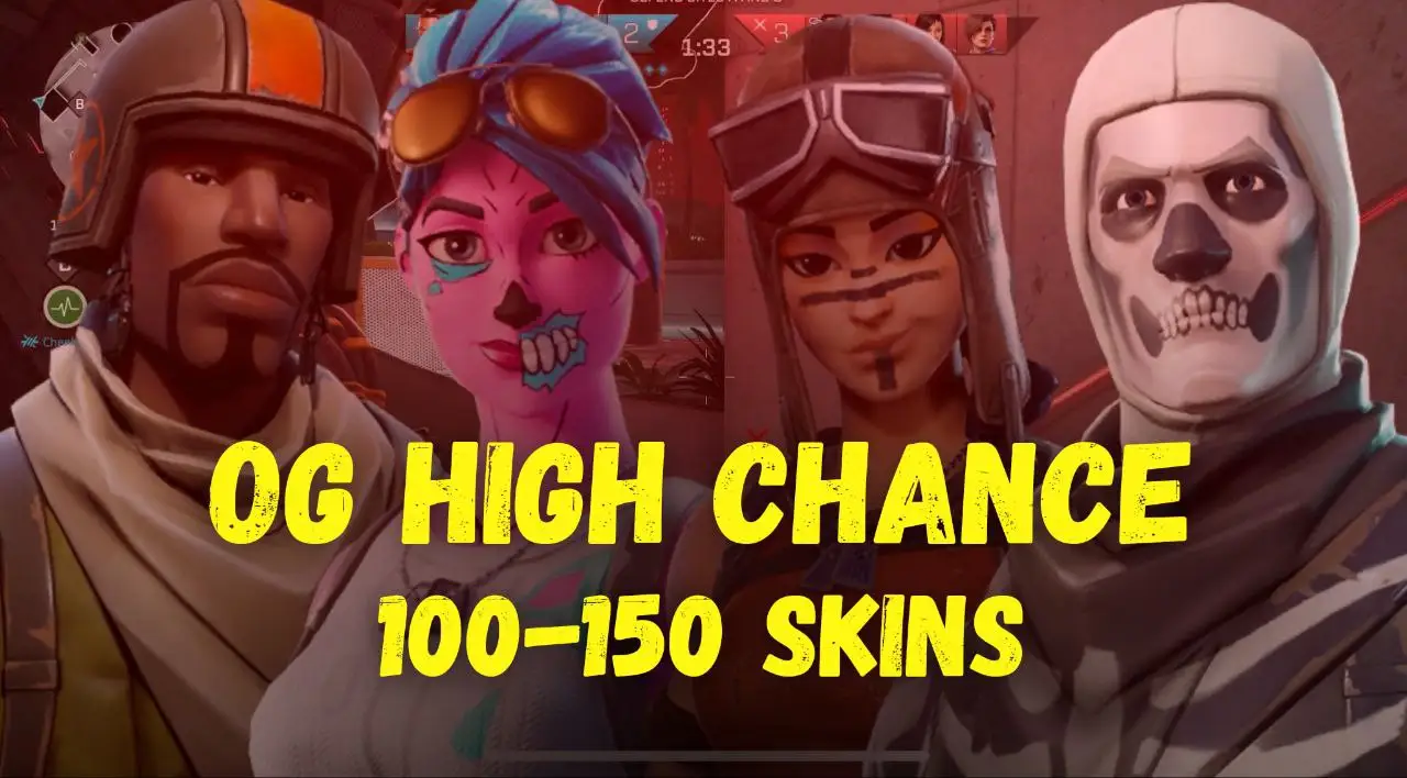 【+100 SKINS】With  Travis Scott | OG STW | IKONIK | Wildcat | Galaxy | Sparkle Specialist | Black Knight | Merry Mint Axe | OG Skull Trooper | OG GHOUL TROOPER or Other Skins .