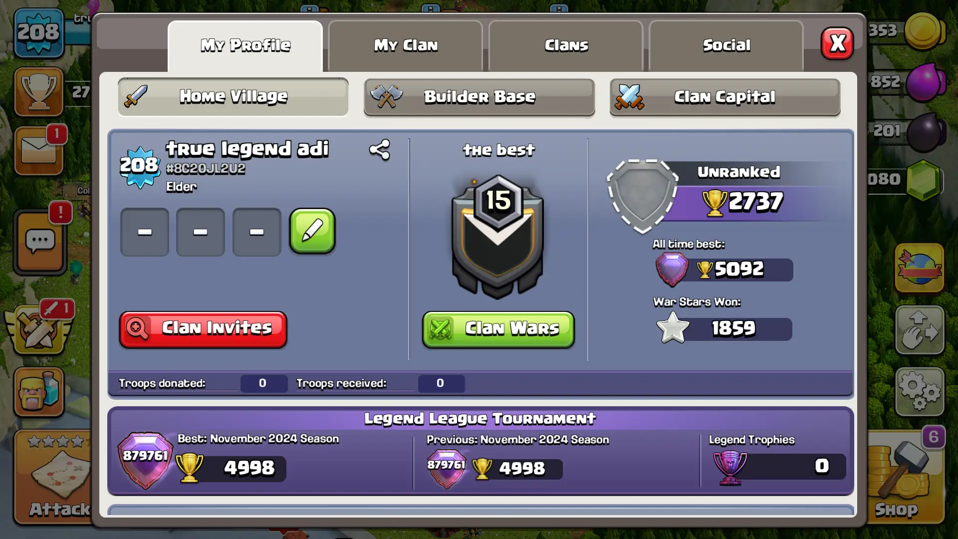 🔥 TH16 | Level 208 | 2733 Trophies | BH9 – 2332 Cups