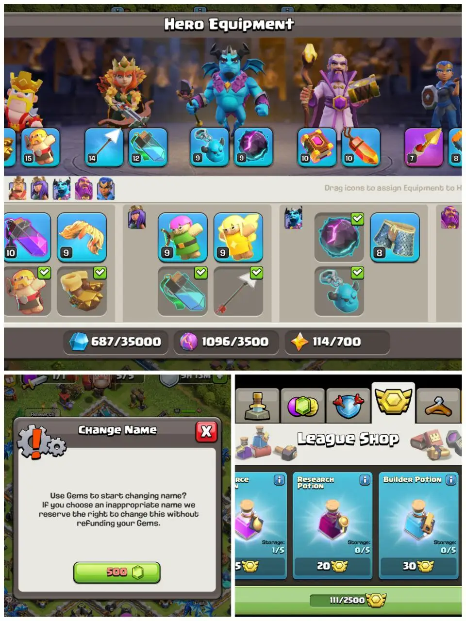 ⚡ Semi-Max TH13 🛡️ | 🔥 RS-7 | 🏅 111 CWL Medals | ✏️ 500 Renames | 🦸♂️ Heroes 69/64/39/48/9 | 🚀 Instant Delivery