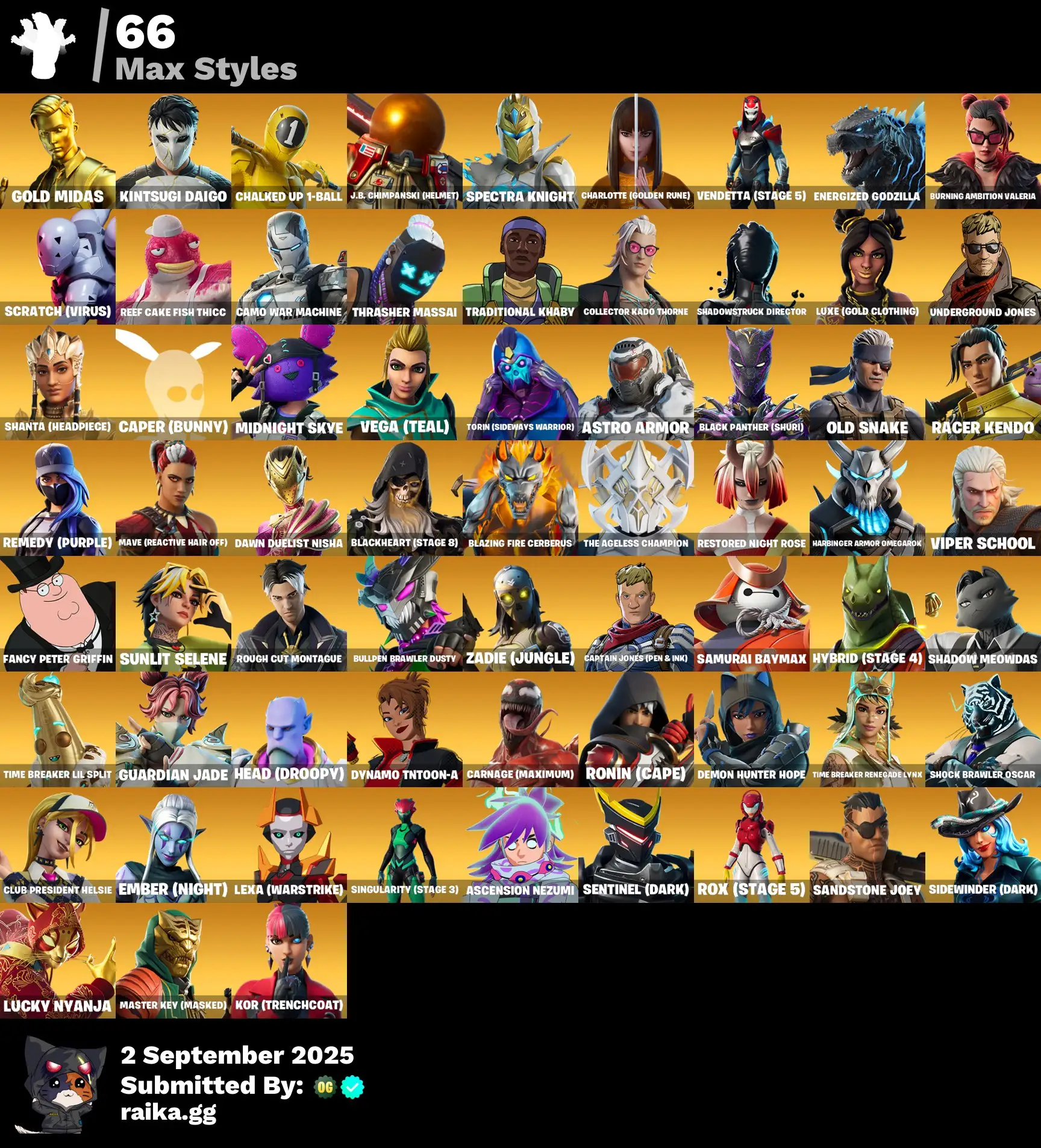 223 Skins | IKONIK, Merry Mint Axe, Scenario, Midas, Psycho Bandit, OG STW |