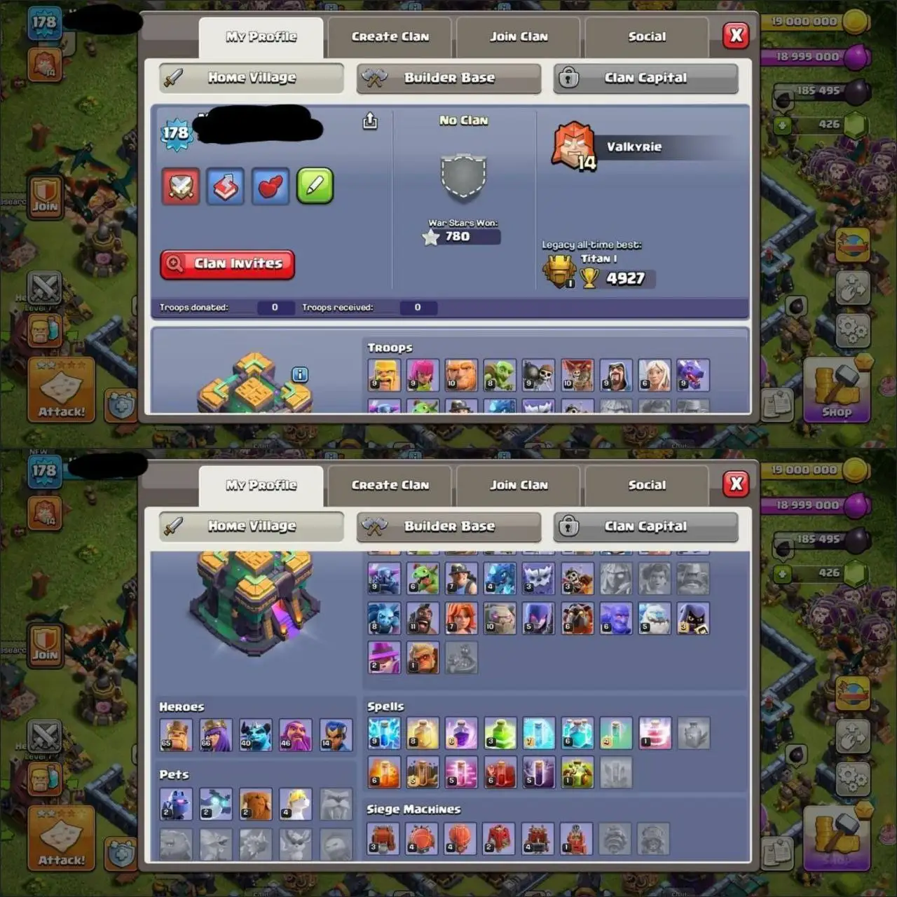 👑TH -14 DECENT | 🧩178 XP | 4927 ATB 🏆| MAGIC ITEMS |🎗 EPIC EQUIPMENTS |🌟 GOOD DEFENSE | 💥HEROES 65-66-40-46-14 | 🔥328 CWL MEDALS | 🚀QUICK DELIVERY