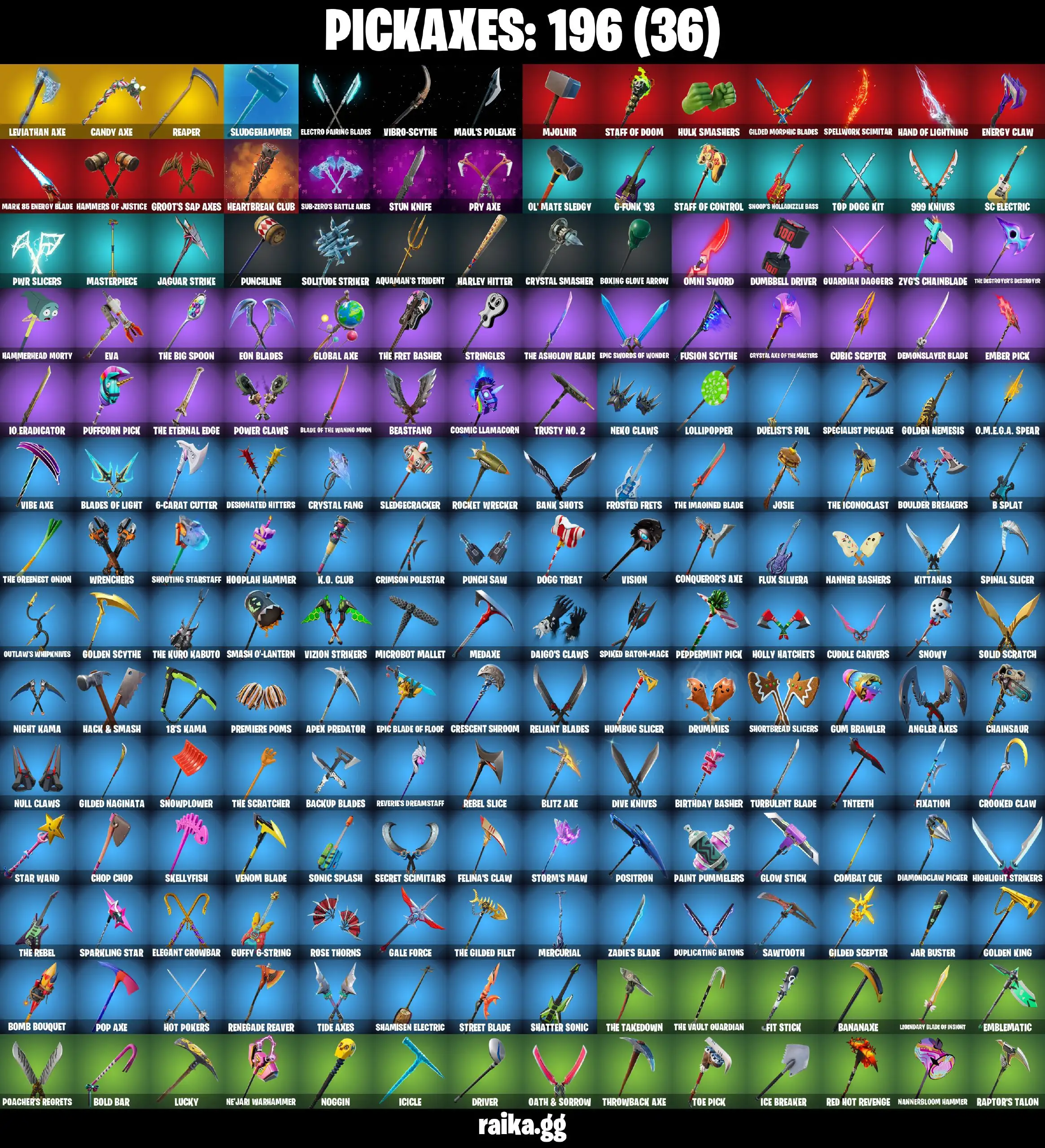 PC/XBOX 213 skins | The Reaper | Leviathan Axe | Renegade Raider | Aerial Assault One | Rogue Spider Knight |Take The L | Gold Midas