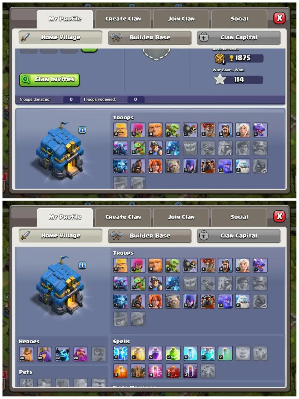 ⚡ Semi-Max TH12 🛡️ | ✨ Few Magic Items | ✏️ 1000 Renames | 🦸♂️ Heroes 36/49/22/20 | 🚀 Instant Delivery